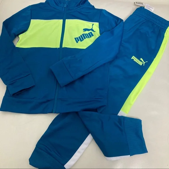 Puma neon blue active performance pants set 4004 - Picture 5 of 7
